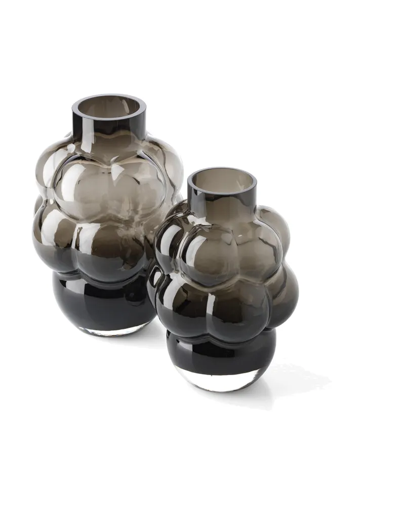 The Grape Vase, Vase aus Recyclingglas von Bazar Bizar, Größe L, Dunkelgrau, Ansicht 4