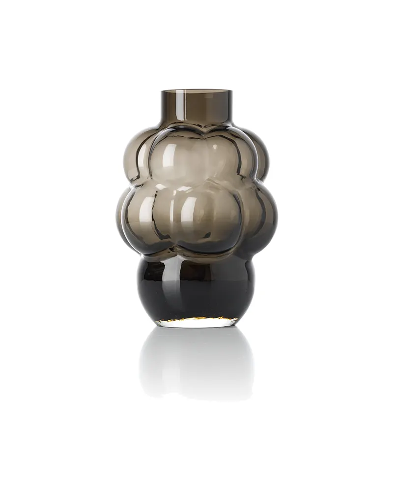 The Grape Vase, Vase aus Recyclingglas von Bazar Bizar, Größe M, Dunkelgrau, Ansicht 1
