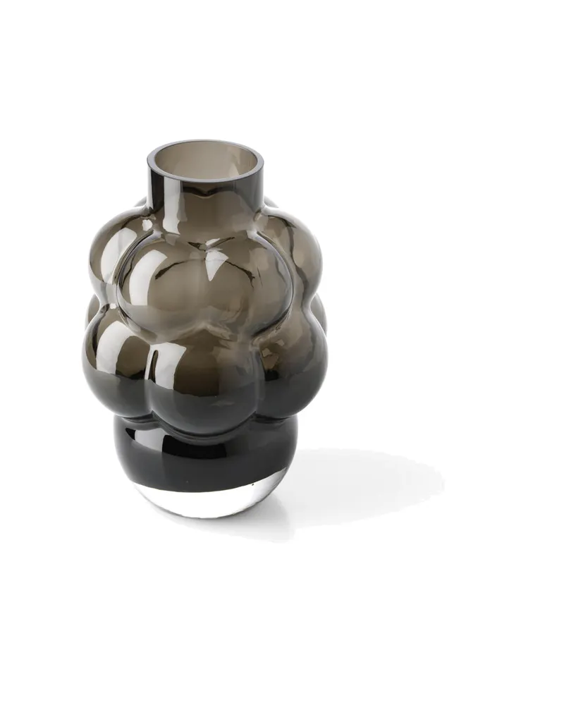The Grape Vase, Vase aus Recyclingglas von Bazar Bizar, Größe M, Dunkelgrau, Ansicht 2
