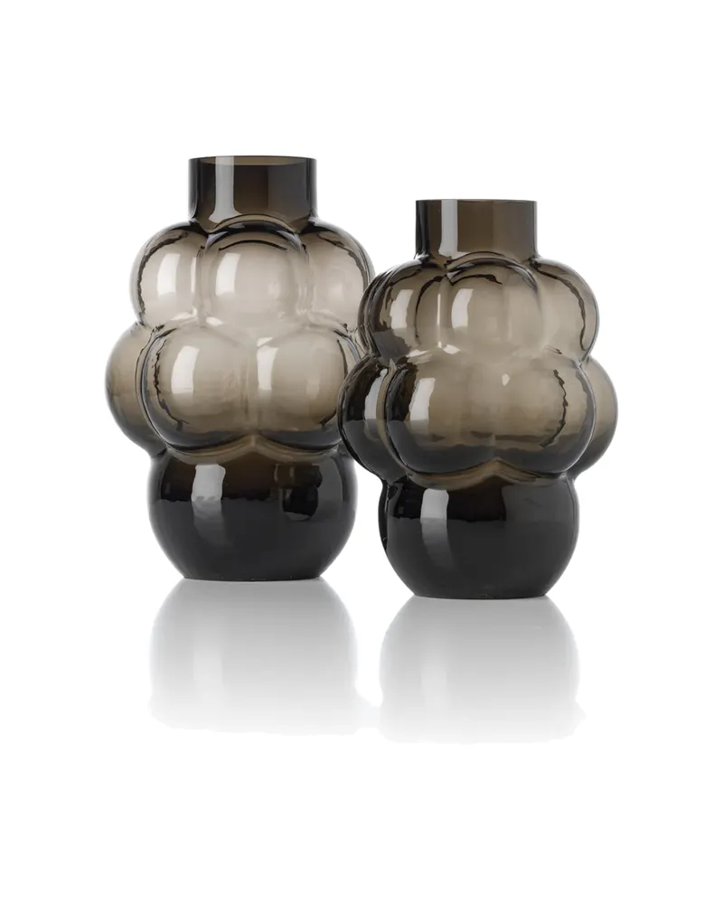 The Grape Vase, Vase aus Recyclingglas von Bazar Bizar, Größe M, Dunkelgrau, Ansicht 3