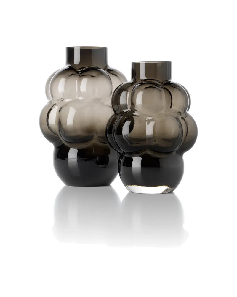 The Grape Vase, Vase aus Recyclingglas von Bazar Bizar, Größe M, Dunkelgrau, Ansicht 5