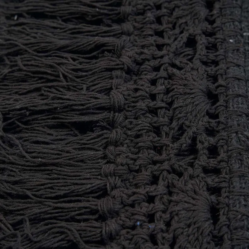 The Gypsy Bed Throw Baumwollplaid von Bazar Bizar, Größe 260 × 122 cm, Schwarz, Ansicht 6