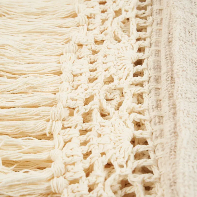 The Gypsy Bed Throw Baumwollplaid von Bazar Bizar, Größe 270 × 135 cm, Natur, Ansicht 5