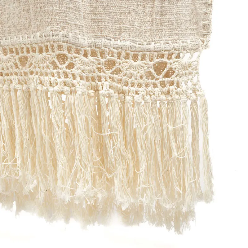 The Gypsy Bed Throw Baumwollplaid von Bazar Bizar, Größe 270 × 135 cm, Natur, Ansicht 6