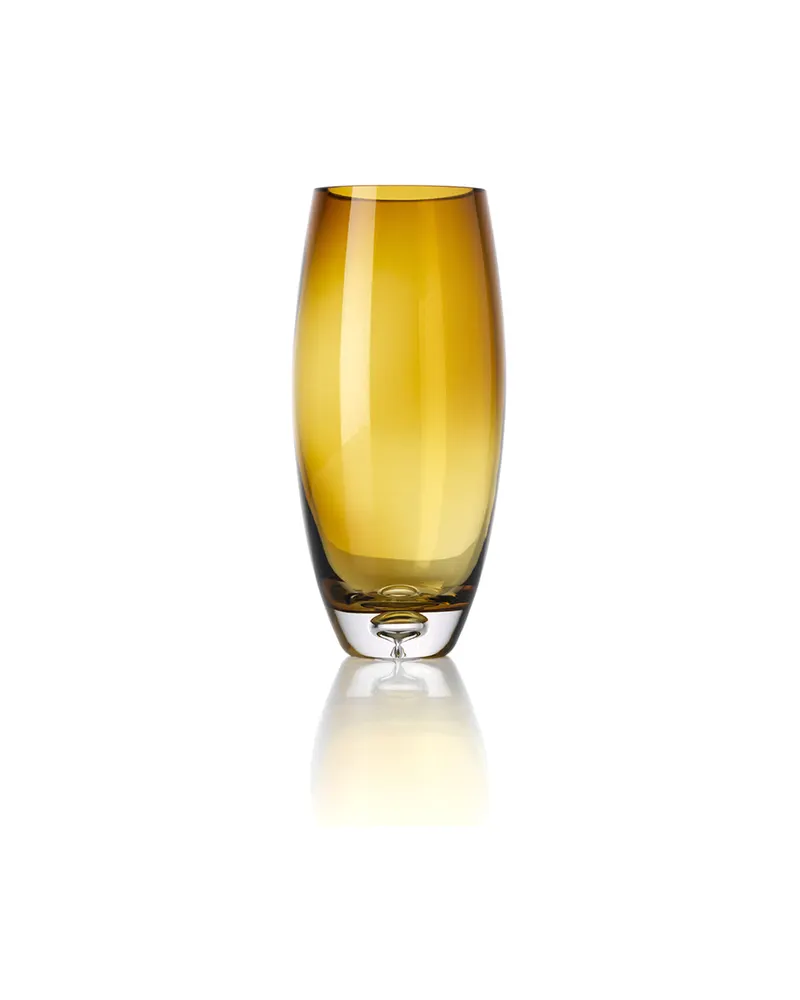 The Honey Glow Vase aus Recyclingglas, Braun / Gold