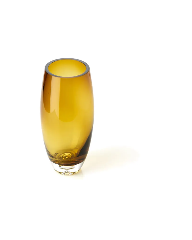 The Honey Glow Vase, Vase aus Recyclingglas von Bazar Bizar, Größe M, Braun / Gold, Ansicht 2