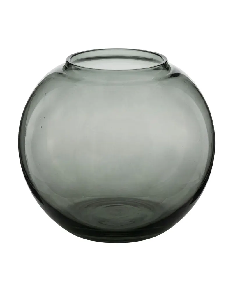 The Jacqueline Vase aus Glas, Rauchgrau