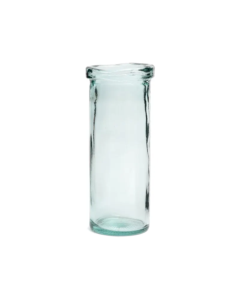 The Jiandan Vase aus blauem Recyclingglas von Bazar Bizar, Größe L, Ansicht 1