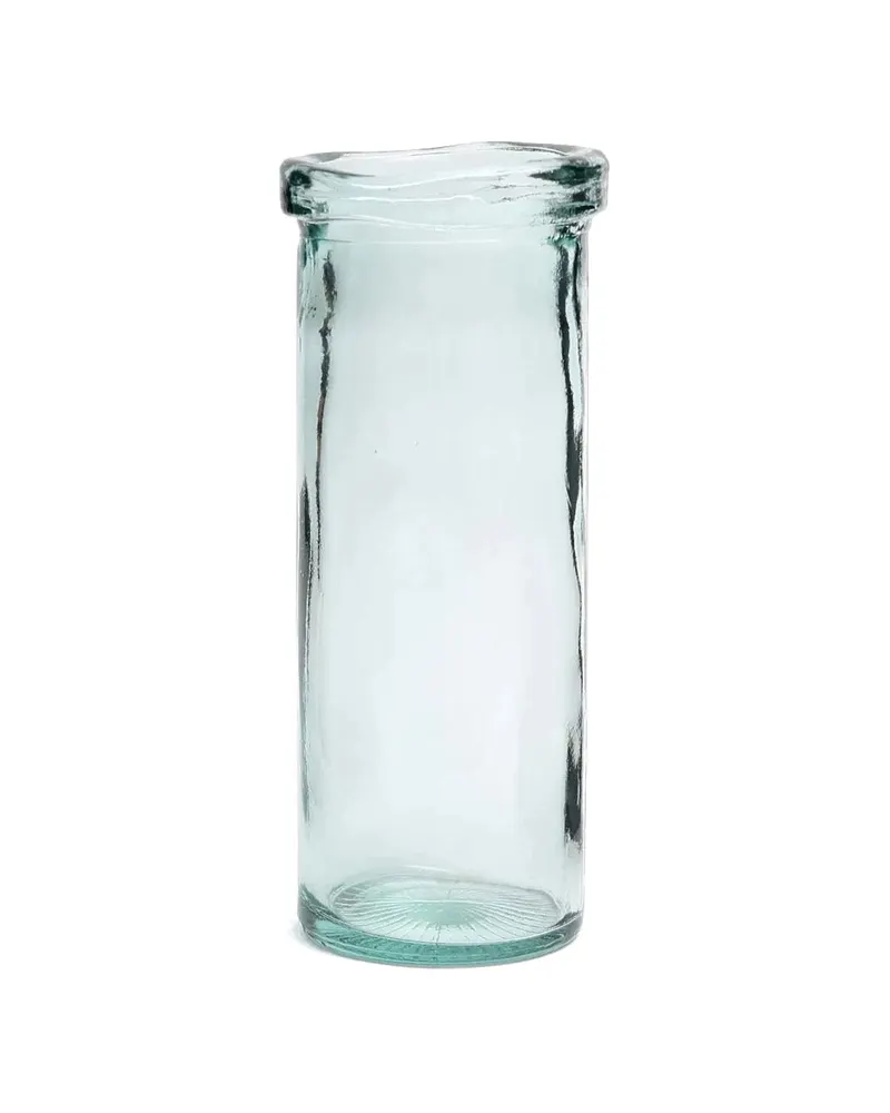 The Jiandan Vase aus blauem Recyclingglas von Bazar Bizar, Größe M, Ansicht 1