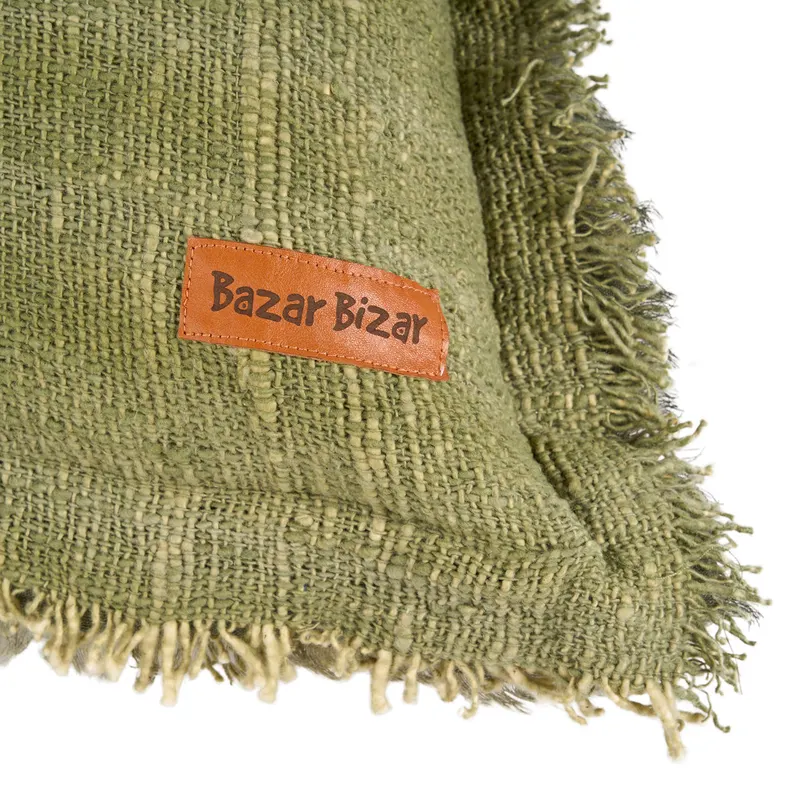 The Jungle Fringe Cushion Cover Kissenbezug von Bazar Bizar, Größe 50 × 50 cm, Grün, Ansicht 6