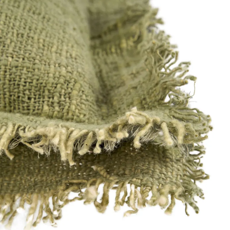 The Jungle Fringe Cushion Cover Kissenbezug von Bazar Bizar, Größe 50 × 50 cm, Grün, Ansicht 8