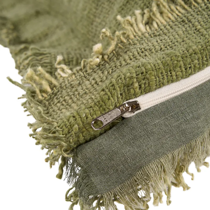 The Jungle Fringe Cushion Cover Kissenbezug von Bazar Bizar, Größe 50 × 50 cm, Grün, Ansicht 9