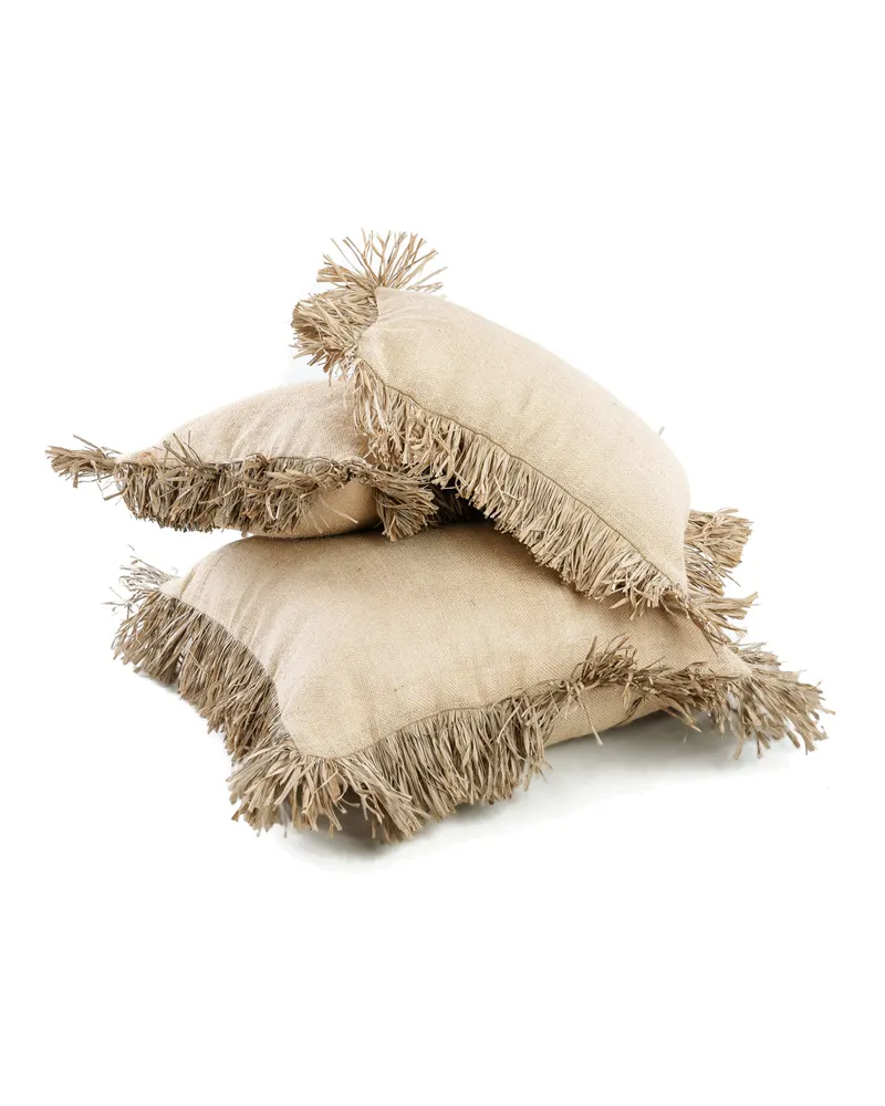The Jute Bonita Cushion Cover Kissenbezug von Bazar Bizar, Größe 40 × 40 cm, Natur, Ansicht 6
