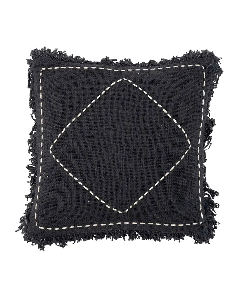 The Kasbah Cushion Cover Kissenbezug aus Baumwolle von Bazar Bizar, Größe 50 × 50 cm, Schwarz / Weiß, Ansicht 1