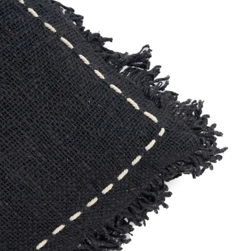 The Kasbah Cushion Cover Kissenbezug aus Baumwolle von Bazar Bizar, Größe 50 × 50 cm, Schwarz / Weiß, Ansicht 5