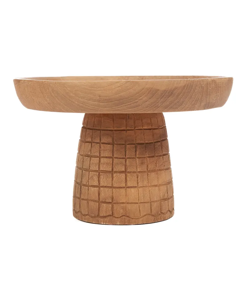 The Kotak-Kotak Cake Dish Servierplatte aus Teakholz