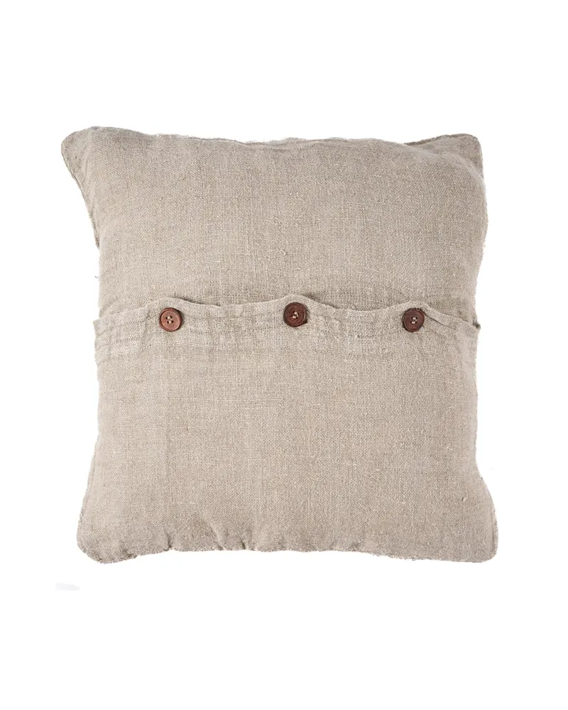 The Linen Edit Cushion Cover, Kissenbezug aus Leinen von Bazar Bizar, Größe 50 × 50 cm, Natur, Ansicht 7