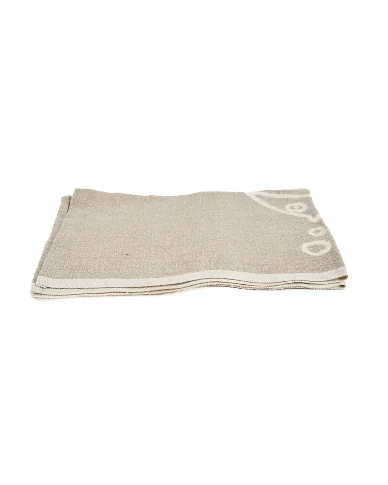 The Linen Fish Kitchen Towel Leinen-Küchentuch von Bazar Bizar, Größe 50 × 70 cm, Natur / Weiß, Ansicht 5