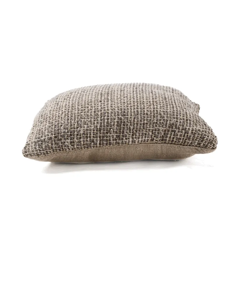 The Linen Grain Cushion Cover Kissenbezug von Bazar Bizar, Größe 50 × 50 cm, Natur / Schwarz, Ansicht 6