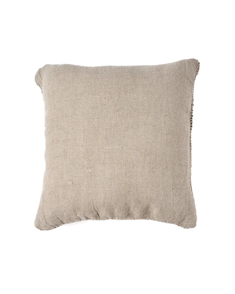 The Linen Grain Cushion Cover Kissenbezug von Bazar Bizar, Größe 50 × 50 cm, Natur / Schwarz, Ansicht 7