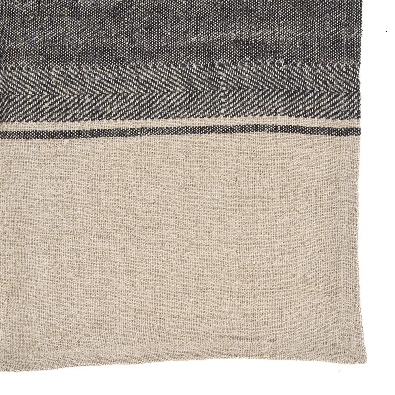 The Linen Moody Kitchen Towel Leinen-Küchentuch von Bazar Bizar, Größe 50 × 70 cm, Natur / Schwarz, Ansicht 5