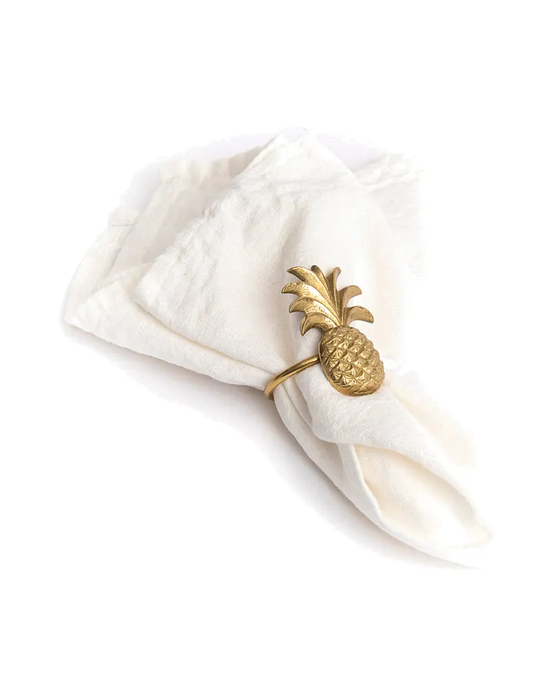 The Linen Napkin Leinenserviette von Bazar Bizar, Größe 45 × 45 × 1 cm, Weiß, Ansicht 3
