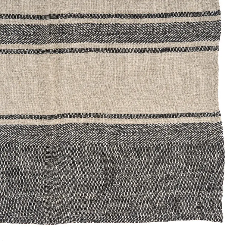 The Linen Smudge Kitchen Towel Küchentuch aus Leinen von Bazar Bizar, Größe 50 × 70 cm, Natur / Schwarz, Ansicht 6