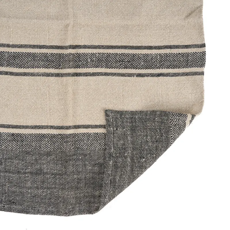 The Linen Smudge Kitchen Towel Küchentuch aus Leinen von Bazar Bizar, Größe 50 × 70 cm, Natur / Schwarz, Ansicht 7