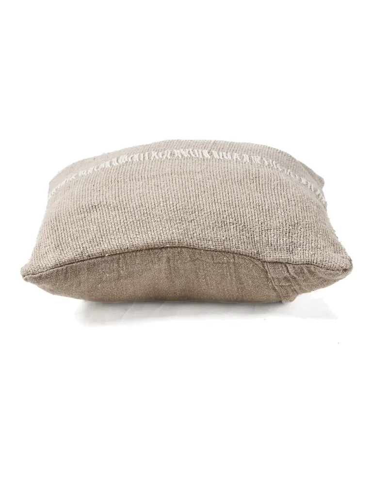 The Linen Stitch Cushion Cover Kissenbezug aus Leinen von Bazar Bizar, Größe 50 × 50 cm, Natur / Weiß, Ansicht 4