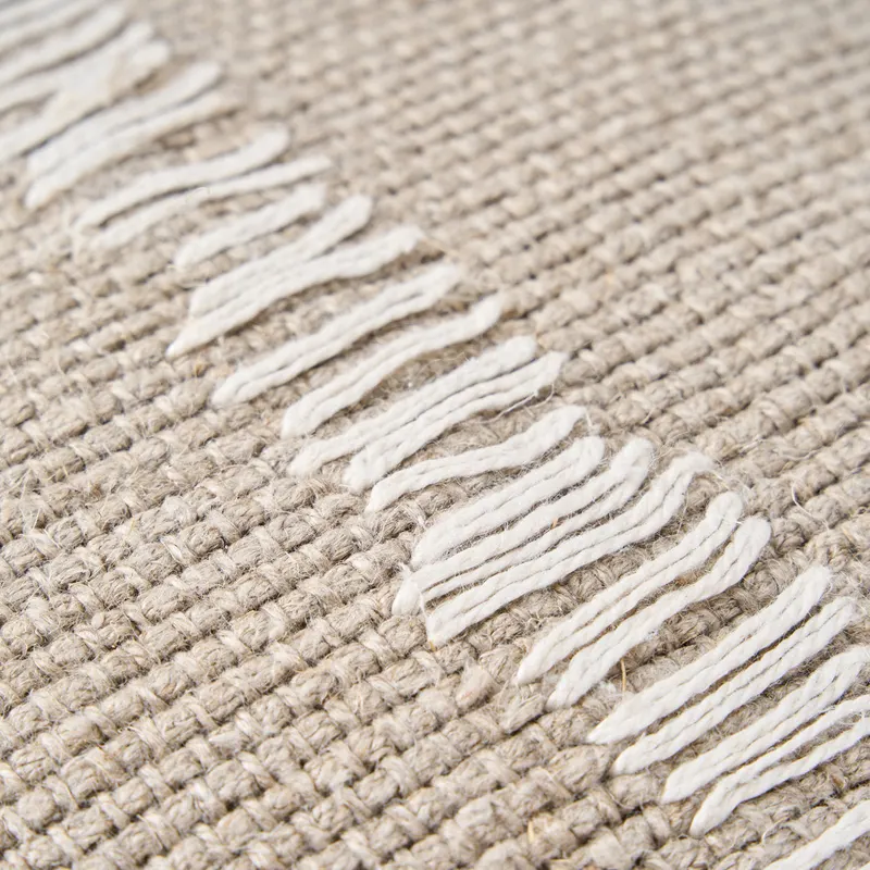 The Linen Stitch Cushion Cover Kissenbezug aus Leinen von Bazar Bizar, Größe 50 × 50 cm, Natur / Weiß, Ansicht 5
