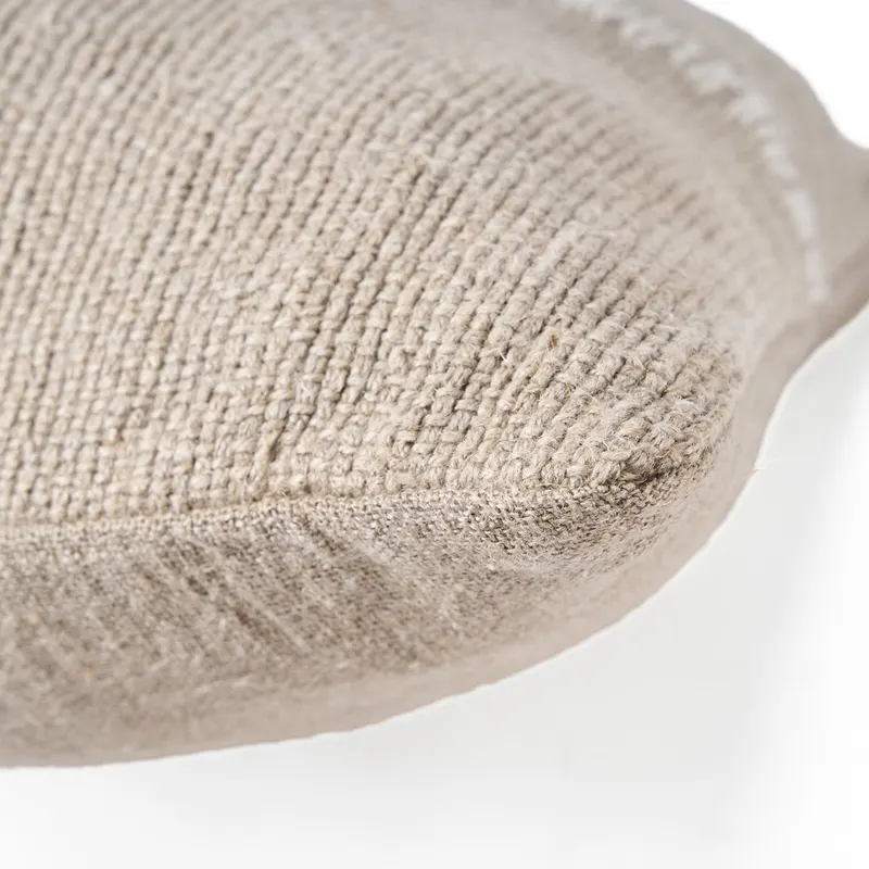 The Linen Stitch Cushion Cover Kissenbezug aus Leinen von Bazar Bizar, Größe 50 × 50 cm, Natur / Weiß, Ansicht 7