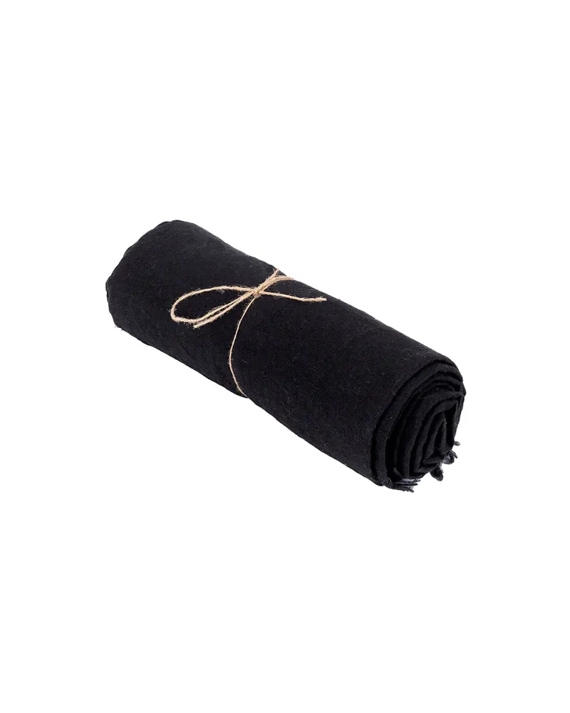 The Linen Tablecloth Leinentischdecke, Schwarz