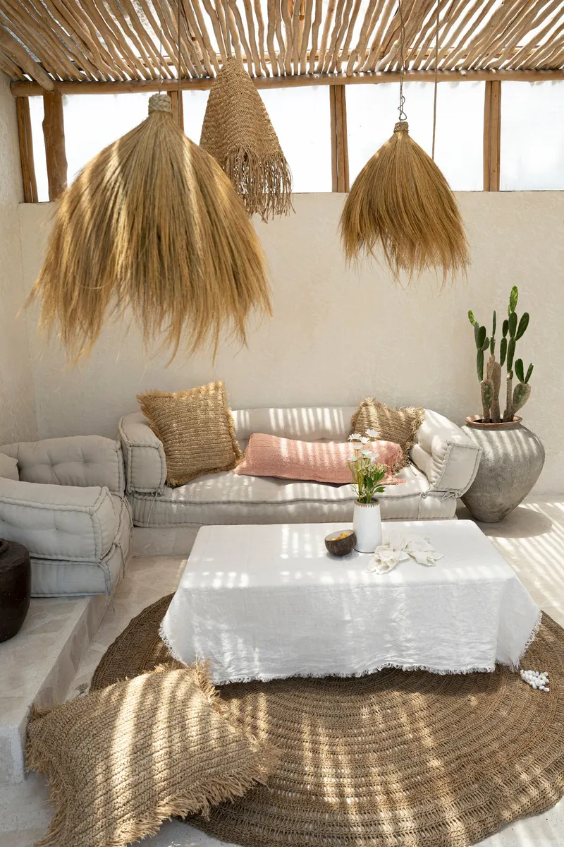 The Linen Tablecloth Leinentischdecke von Bazar Bizar, Größe 150 × 200 cm, Weiß, Ansicht 6