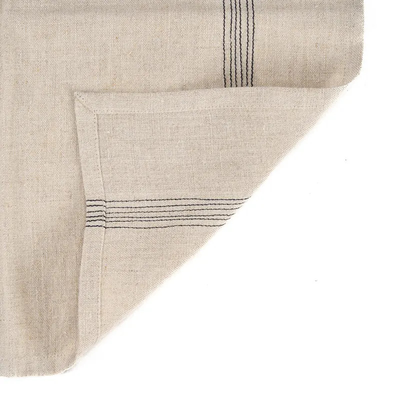 The Lint Biscuit Napkin Leinenserviette von Bazar Bizar, Größe 45 × 45 cm, Natur / Schwarz, Ansicht 4