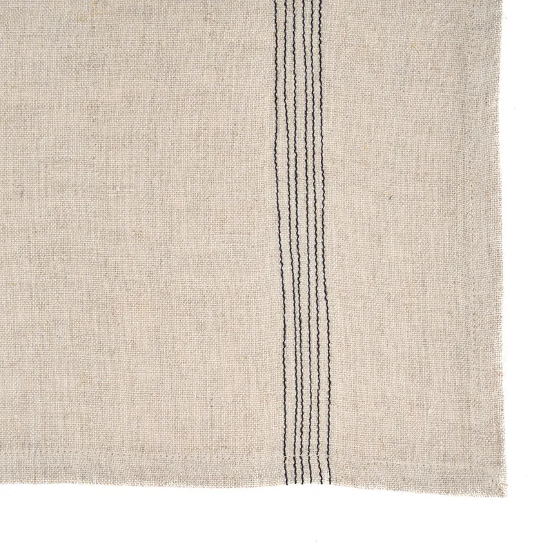 The Lint Biscuit Napkin Leinenserviette von Bazar Bizar, Größe 45 × 45 cm, Natur / Schwarz, Ansicht 5