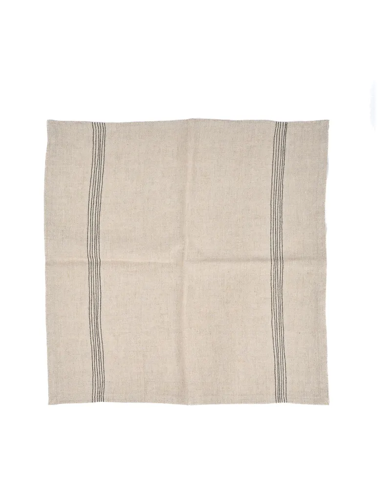 The Lint Biscuit Napkin Leinenserviette von Bazar Bizar, Größe 45 × 45 cm, Natur / Schwarz, Ansicht 8