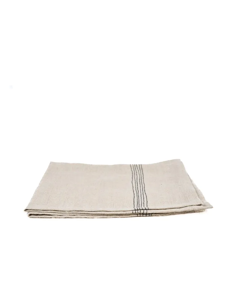 The Lint Biscuit Napkin Leinenserviette von Bazar Bizar, Größe 45 × 45 cm, Natur / Schwarz, Ansicht 9