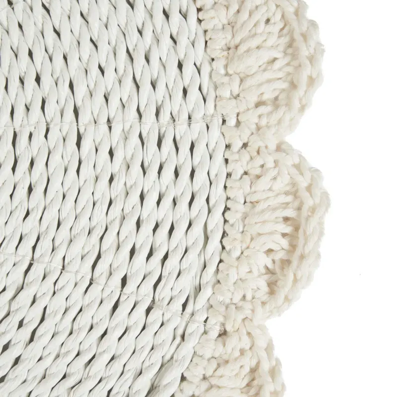 The Macrame Marriage Placemat Platzset von Bazar Bizar, Größe 40 × 40 × 1 cm, Weiß, Ansicht 3