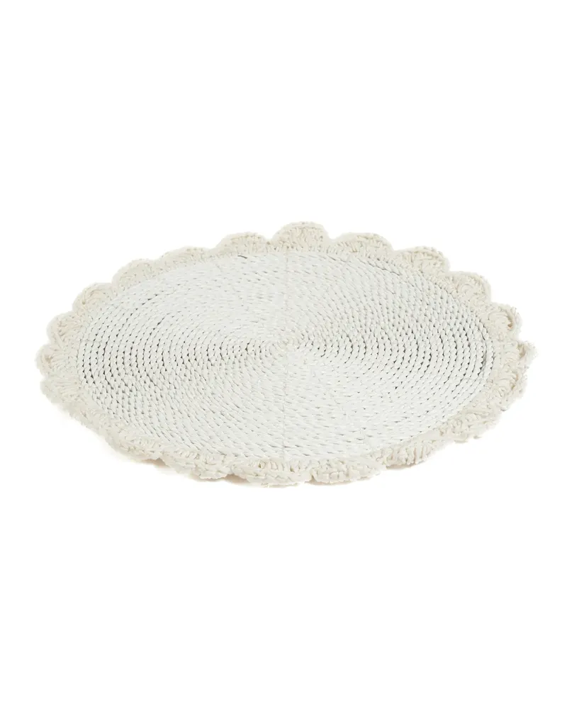 The Macrame Marriage Placemat Platzset von Bazar Bizar, Größe 40 × 40 × 1 cm, Weiß, Ansicht 5