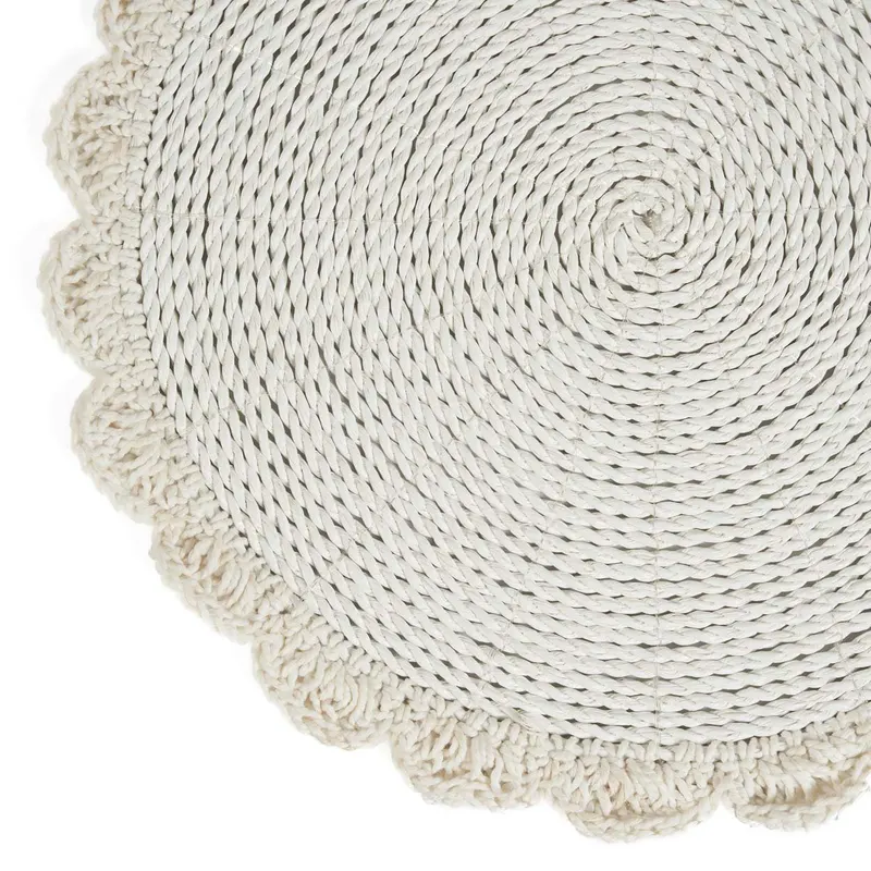 The Macrame Marriage Placemat Platzset von Bazar Bizar, Größe 40 × 40 × 1 cm, Weiß, Ansicht 6