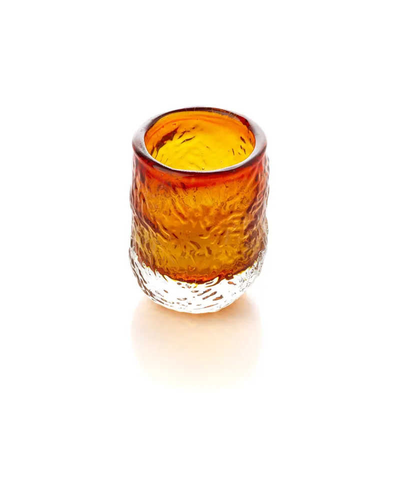 The Marbella Glow Tumbler Trinkglas von Bazar Bizar, Größe 8 × 8 × 10 cm, Bernstein, Ansicht 3