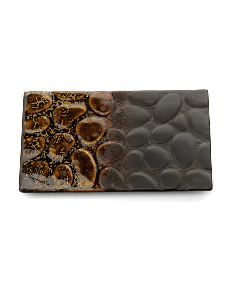 The Merapi Rectangular Plate, Keramikteller, braun von Bazar Bizar, Größe 25 × 15 × 2 cm, Ansicht 2