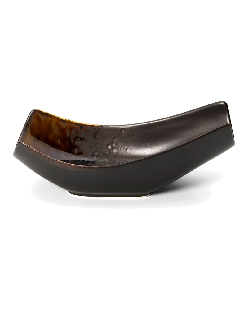 The Merapi Serving Bowl Keramik-Servierschale von Bazar Bizar, Größe L, Braun, Ansicht 1