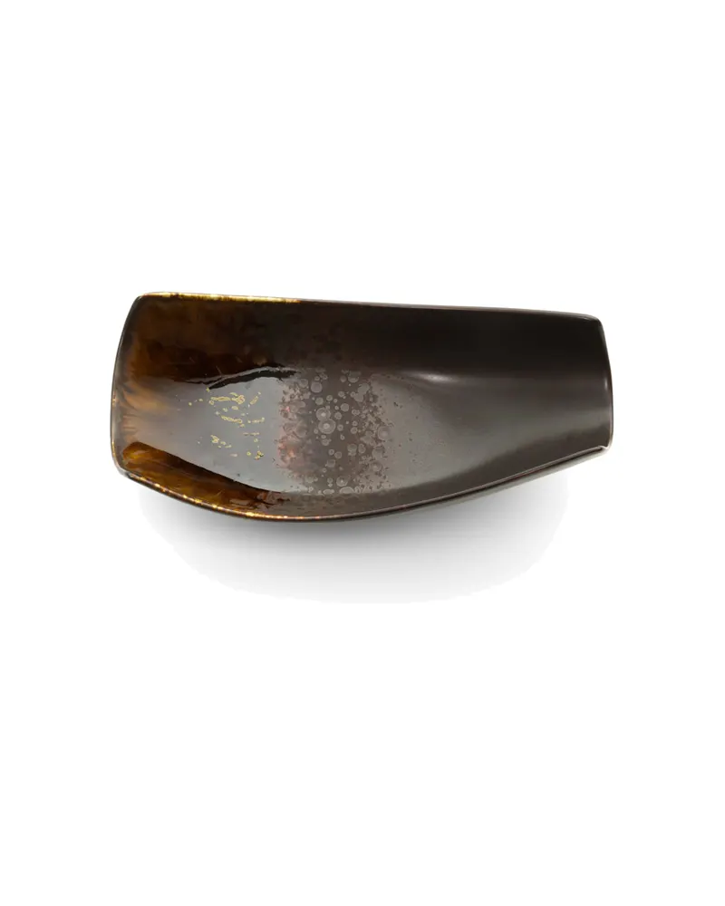 The Merapi Serving Bowl Keramik-Servierschale von Bazar Bizar, Größe L, Braun, Ansicht 3