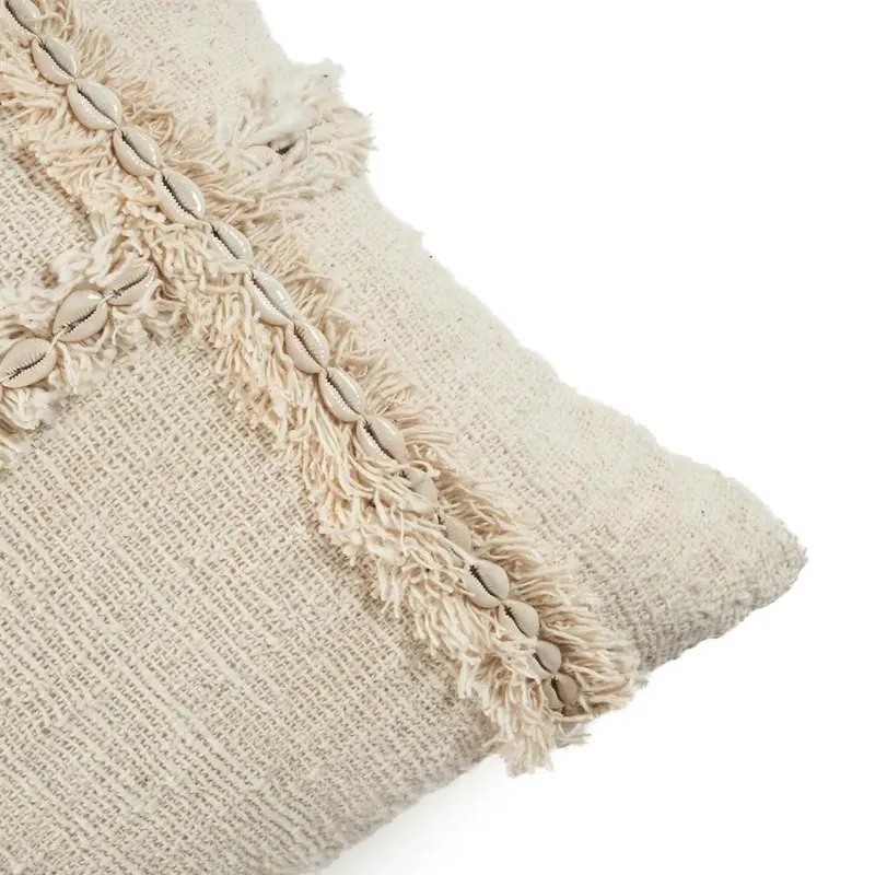 The Nomad Cushion Cover Kissenbezug aus Baumwolle von Bazar Bizar, Größe 50 × 50 cm, Natur, Ansicht 11
