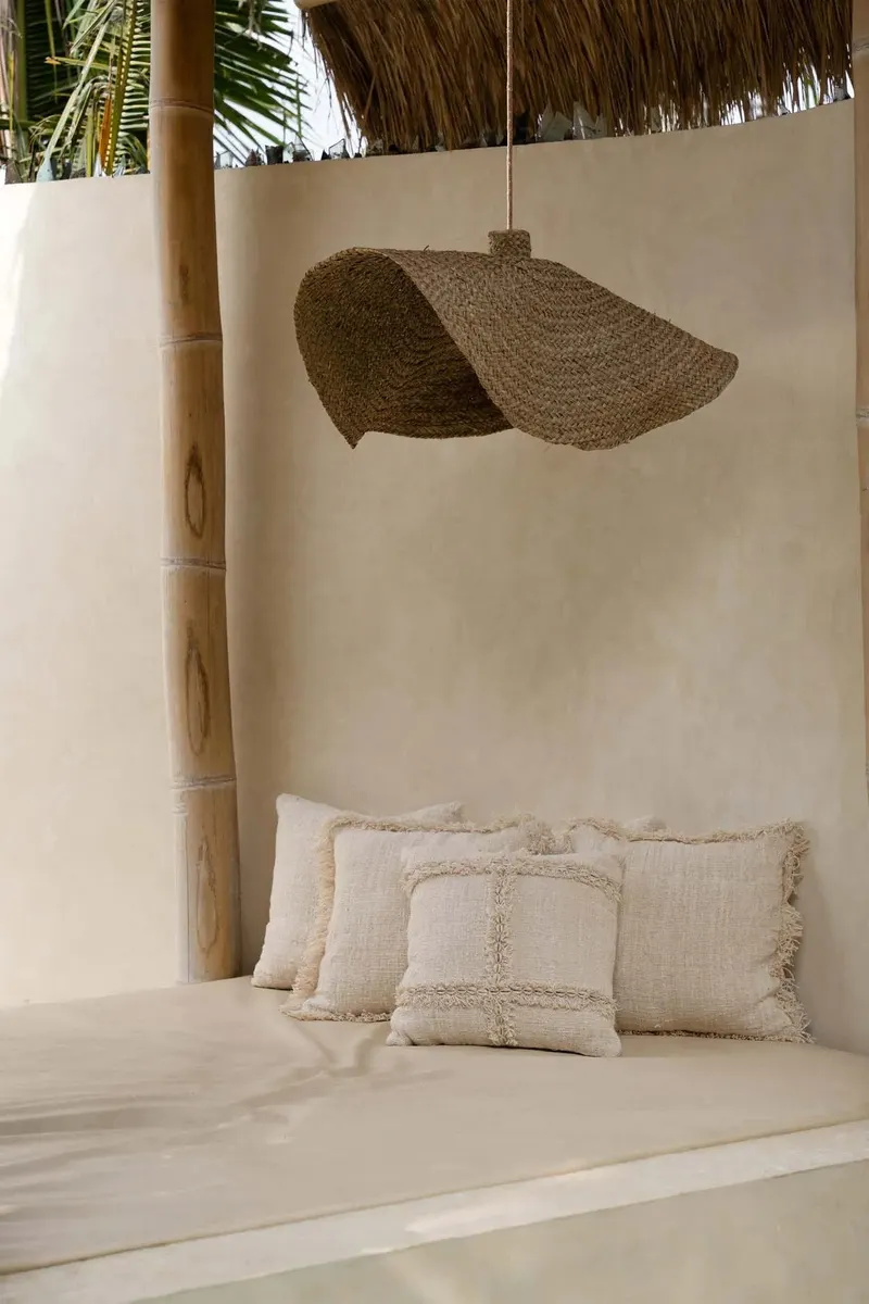 The Nomad Cushion Cover Kissenbezug aus Baumwolle von Bazar Bizar, Größe 50 × 50 cm, Natur, Ansicht 5