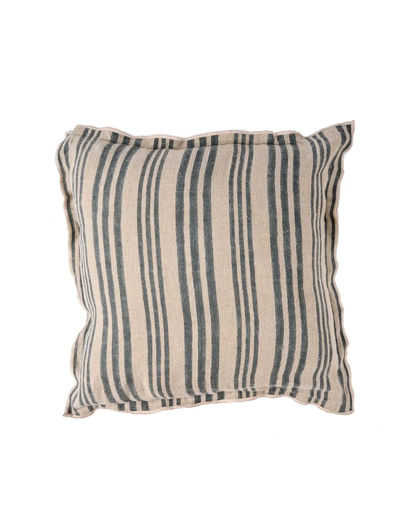The Nordic Stripe Cushion Cover Kissenbezug, Natur / Schwarz