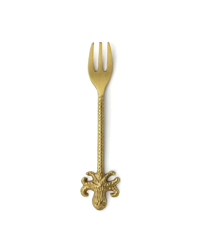 Gabel Octopus Fork, Messing in Gold