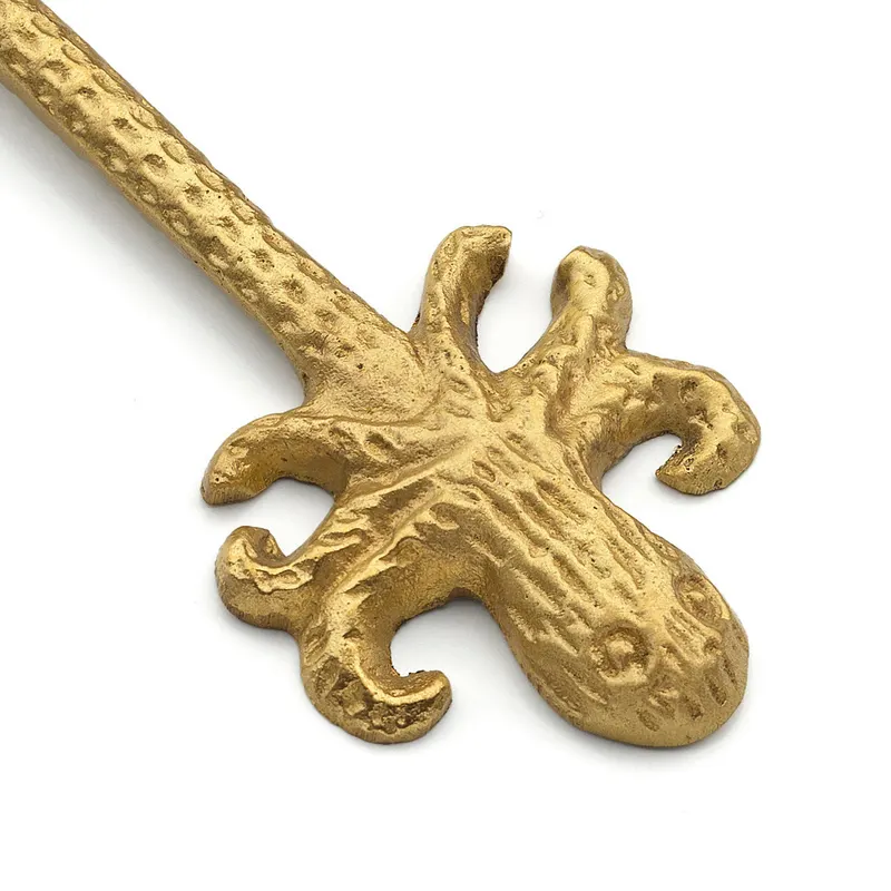 Gabel Octopus Fork, Messing in Gold von Bazar Bizar, Größe S, Ansicht 3