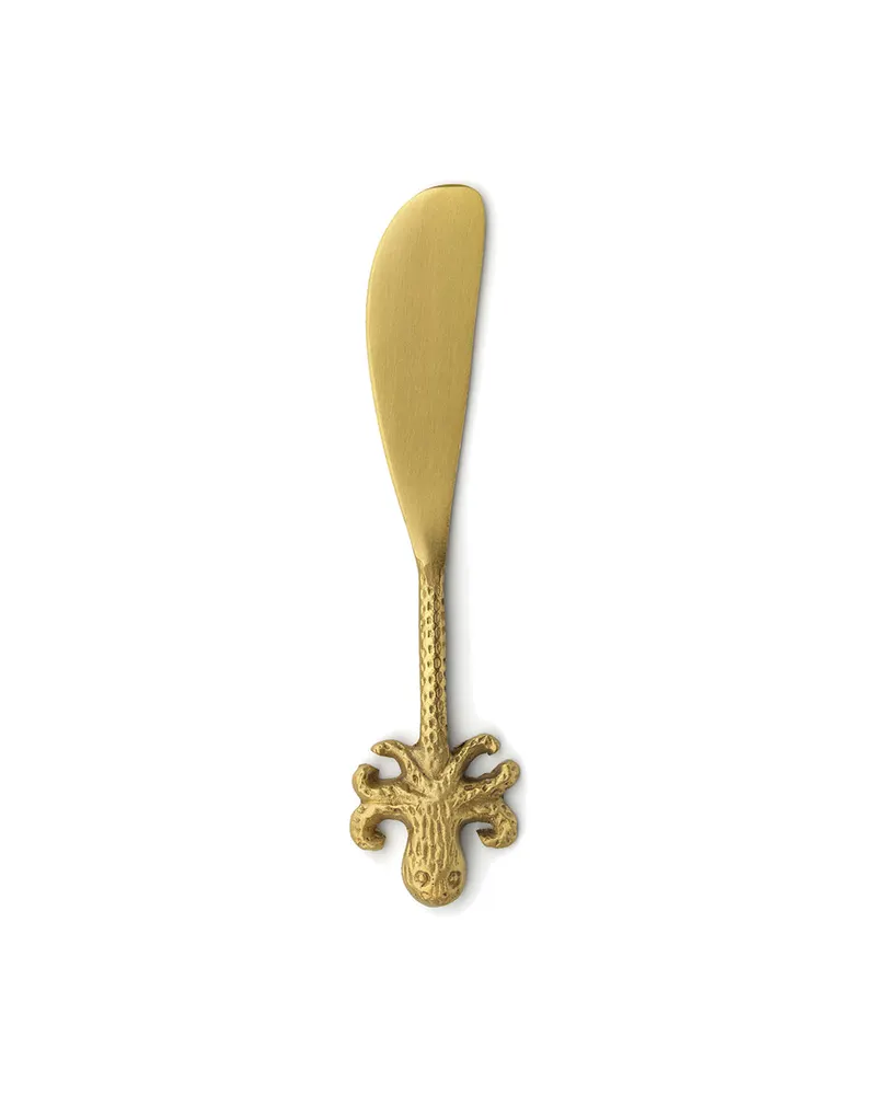 Besteckmesser Octopus Knife, Messing in Gold